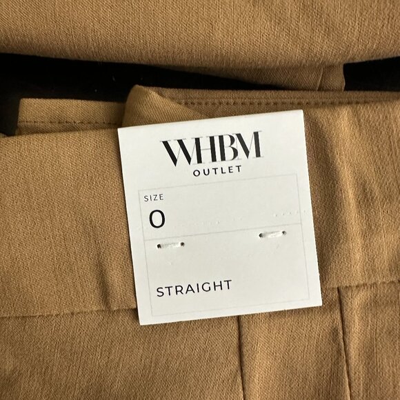 NWT White House Black Market Pull on Straight Carpri Toasted Coconut 0 #WHBM9 - Picture 4 of 9